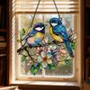 Colorful Bird Acrylic Hanging Decoration Indoor Outdoor Garden Yard Window Wall Hanging Stained Glass Effect Bird Ornament Suncatcher Sign
