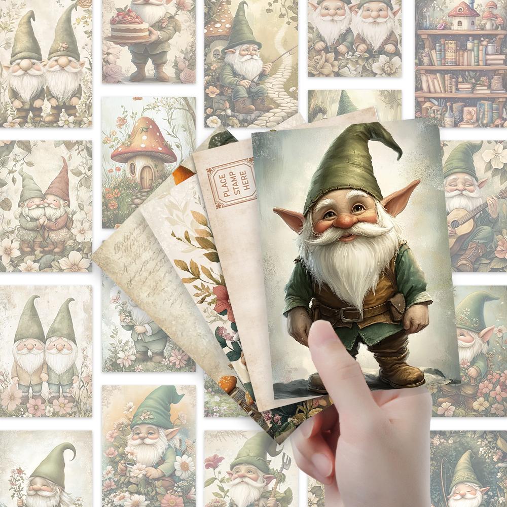 32 шт., Открытка с зеленым гномом, Рождество, Подарок на день рождения/юбилей, Коллекционная, Подходит для подарка, Можно отправить по почте.