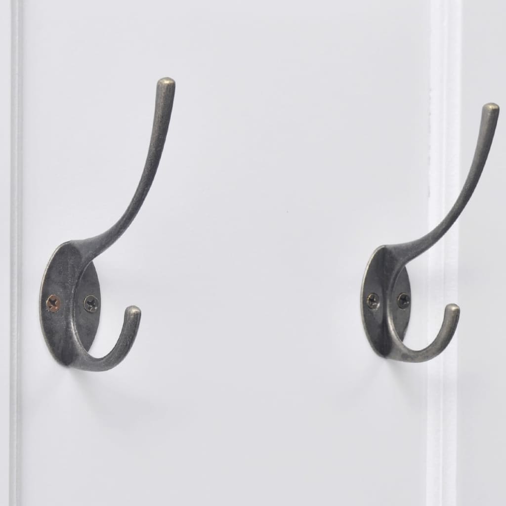 Coat Rack Panel 2 pcs White