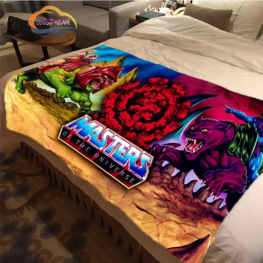 Cartoon Masters of the Universe Wool Blanket Jindian Animation Cashmere Fashion Portable Flannel Warm Camping
