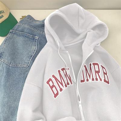 Флисовый утолщенный свитер с капюшоном на молнии для женщин, осенне-зимний студенческий кардиган, верхняя часть, пара, нижняя часть, рубашка, куртка большого размера для женщин