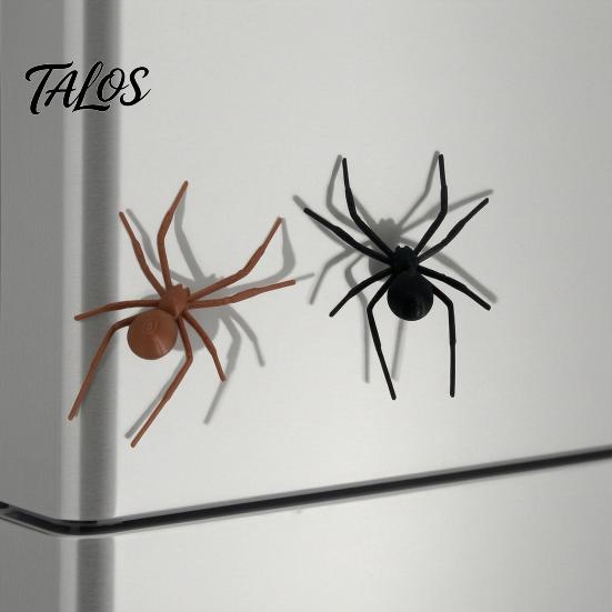 PLA Spider Decoration 1/4/8Pcs 3D Refrigerator Magnet for Halloween, Scary Fake Realistic Halloween Decor Magnetic Decoration, Prank Props,
