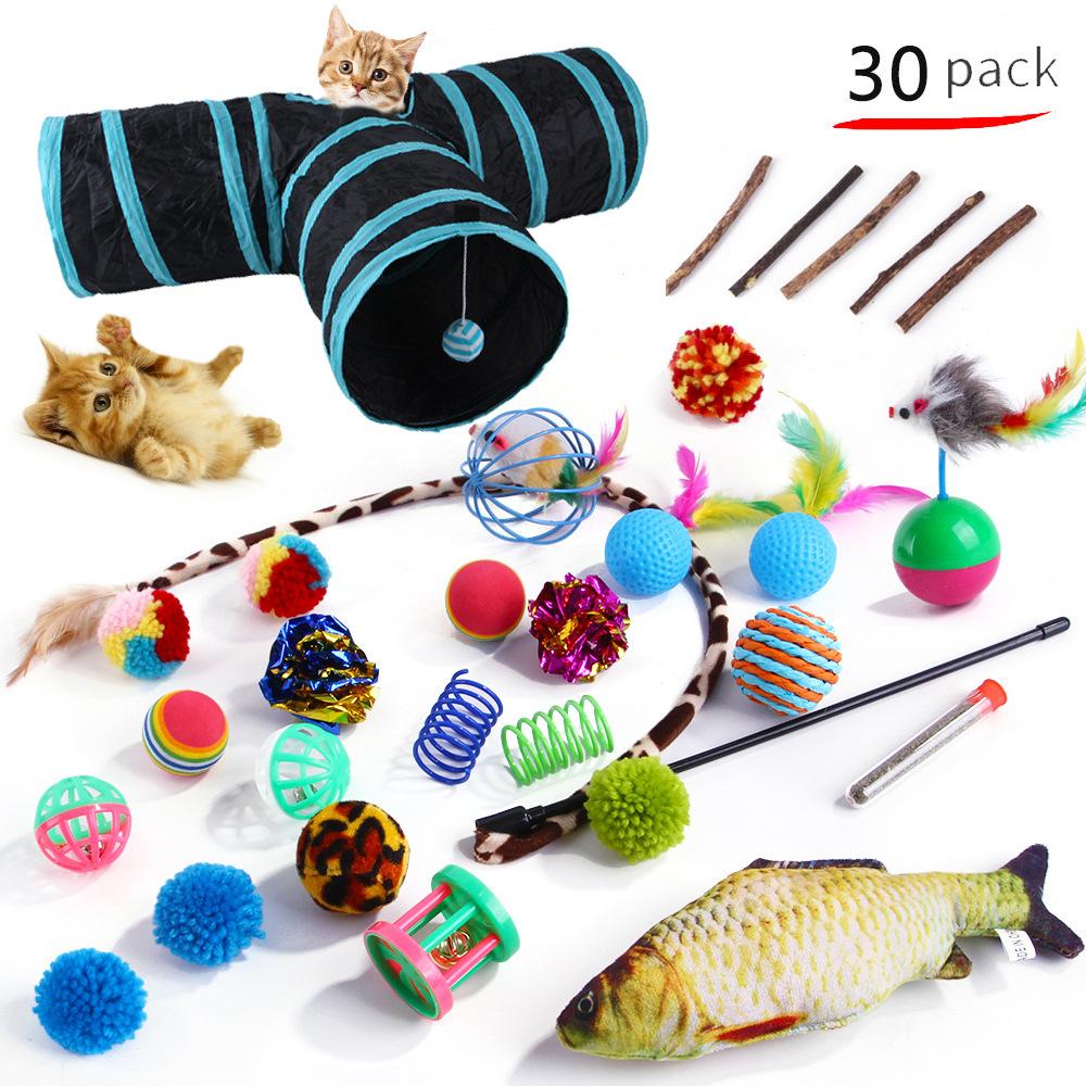 Various Combinations Cat Toys Simulation Mouse Balls Toy for Cat Kitten Funny Play Tunnel Mouse Supplies Fish Cat Accessories