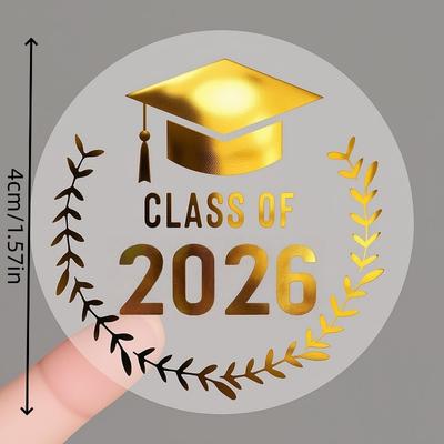 10 ШТ. 2026 Наклейка на выпускной Поздравляем выпускника Прозрачная наклейка Прозрачная запечатанная наклейка-этикетка на выпускной