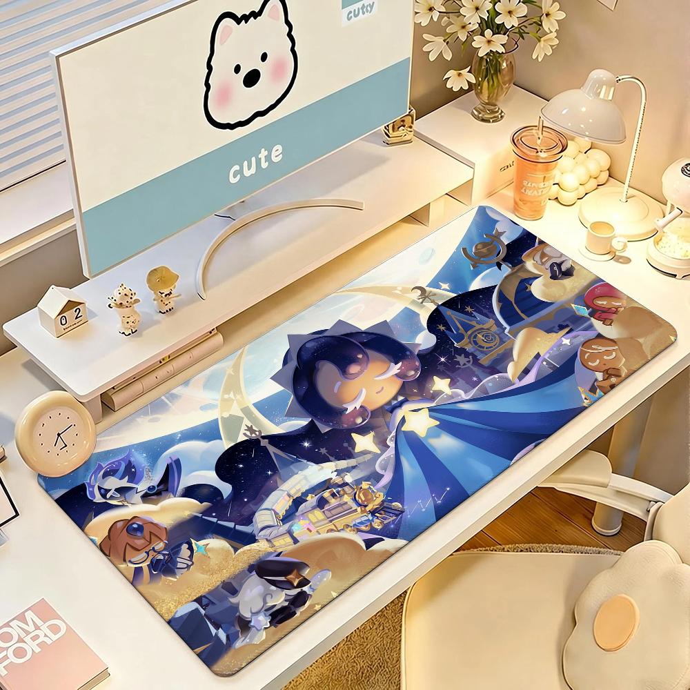 Game Ccookie Rrun Kingdom Mouse Pad Large Nonslip Waterproof Mat Stitched Edge Keyboard Pad For Gaming Daily Office