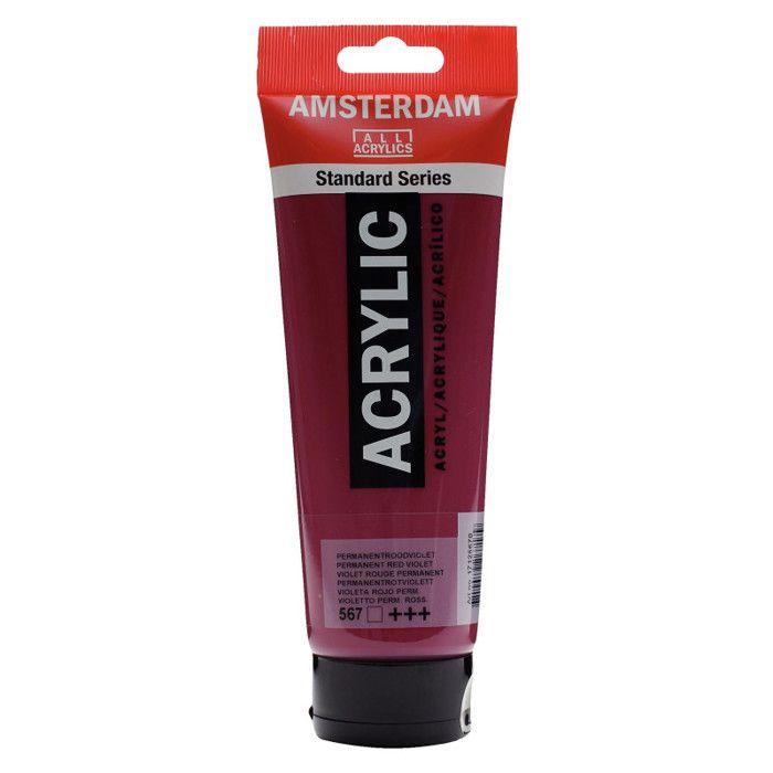 Acrylic Paint In Tube - Permanent Red Violet - 567 - Amsterdam - 250ml