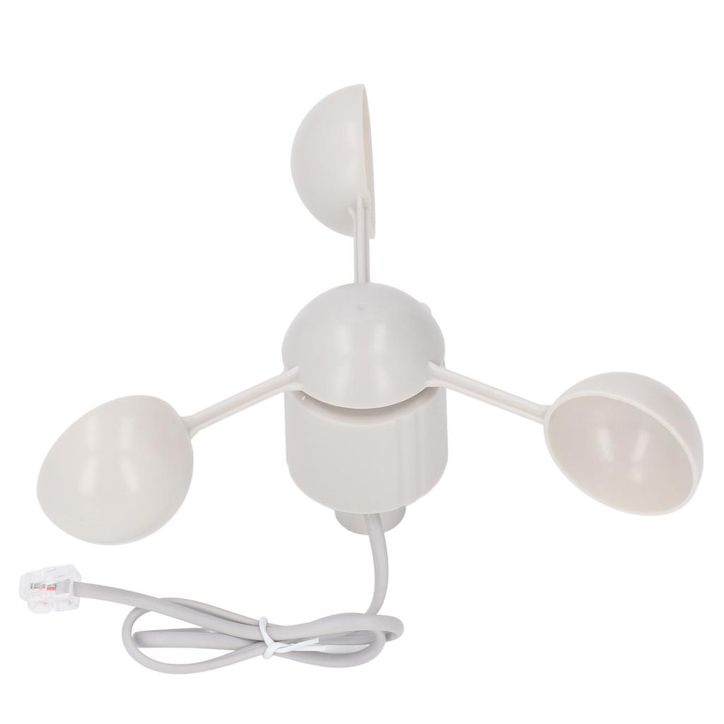 Anemometer Cup Speed Measuring Sensor Cup RJ11 Connector 3 Cups Wind Direction Gauge for Weather Meter