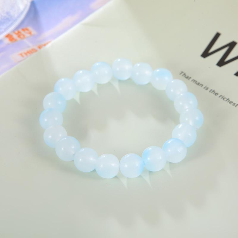 10 мм градиентный ледяной прозрачный стеклянный браслет на палец для студентов и подруг