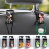 2Pcs Couple Car Headrest Hook Cartoon Car Hangers Durable Storage Holder Car Storage