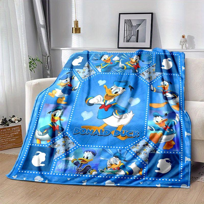 1pc. Donald Duck Cartoon Blanket, Home Decor Gift for All Seasons,Soft Flannel Throw Blanket, Versatile & Cozy for Bedroom, Living Room, Tra