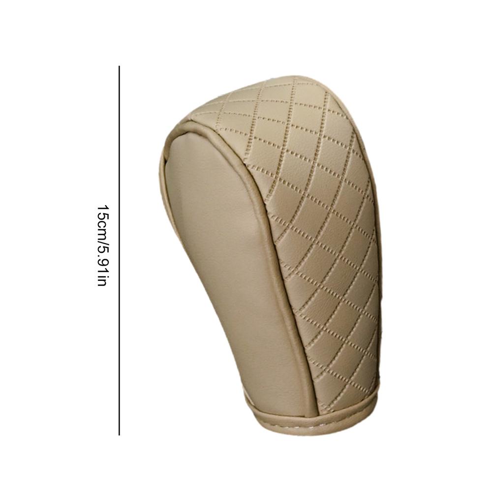 Car Gear Shift Knob Cover Non-Slip Grip Handle Protective Covers PU Leather Shifter Lever Handle Stick Case for Car Interior