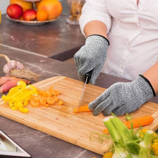 1 пара устойчивых к порезам защитных перчаток из нержавеющей стали с металлической сеткой