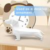 Carving Dachshund Figurine Geometric Dog Statue Animal Sculpture Home Office Desktop Bookshelf Decoration Ornament