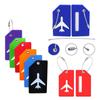 1PCS Plane Style  Luggage Tags Women Travel Accessories Silica Gel Suitcase ID Address Holder Baggage Boarding Tag Bag Label