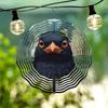 Metal Wind Spinner with Town Crow Design 3D Hanging Decor for Indoor Outdoor Garden Yard Patio No Power Needed Easy To Install
