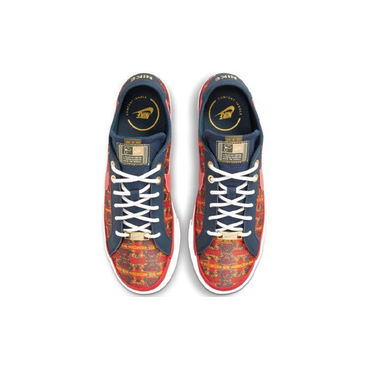 Nike Женские кроссовки Serena Williams Design Crew x Court Legacy Kente Red Armory-Navy Summit-White DM8472-400