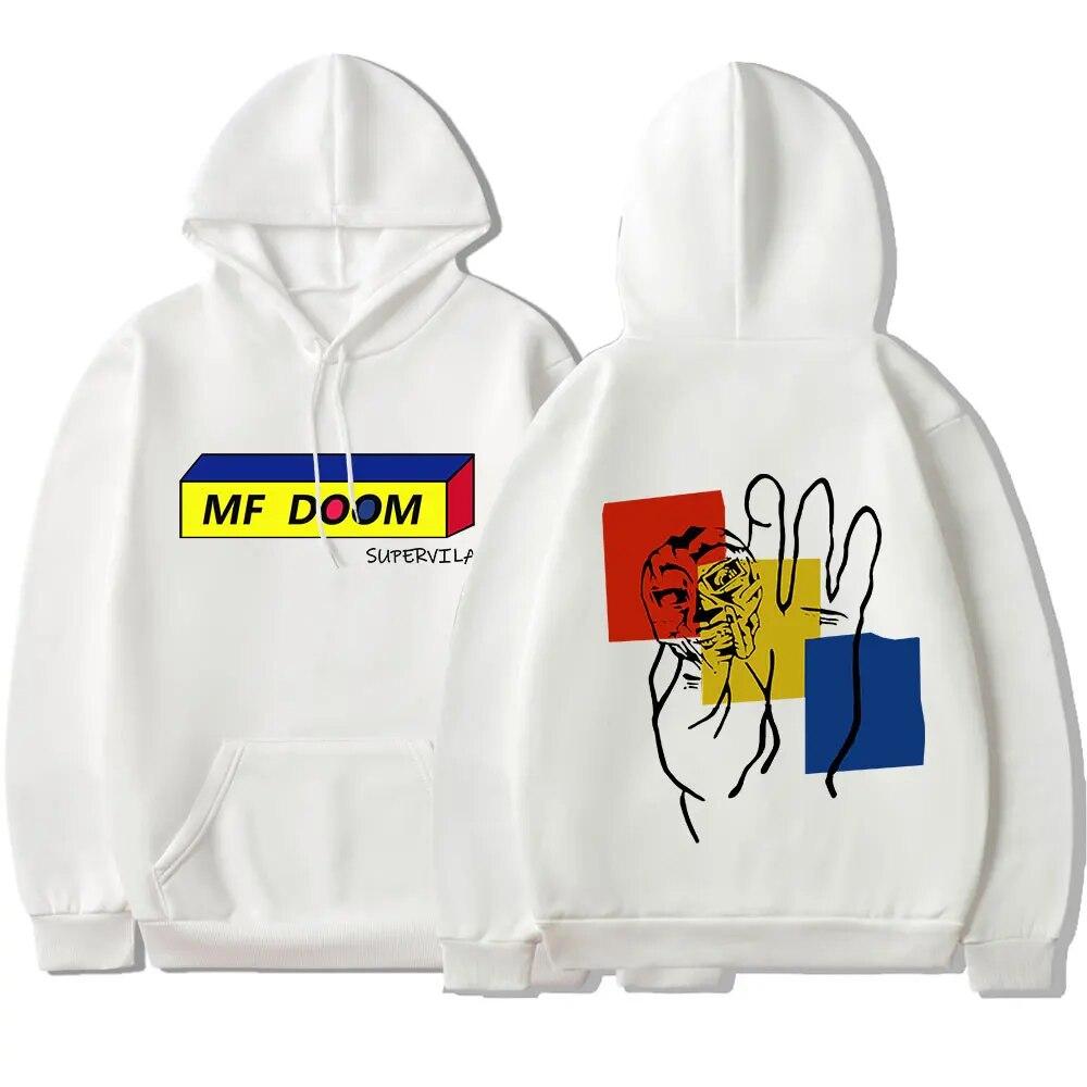 Толстовка с капюшоном в стиле хип-хоп, рэпер, Mf Doom, винтажная модная модная кофта унисекс, женская уличная одежда с графическим готическим принтом, толстовки для унисекс, унисекс