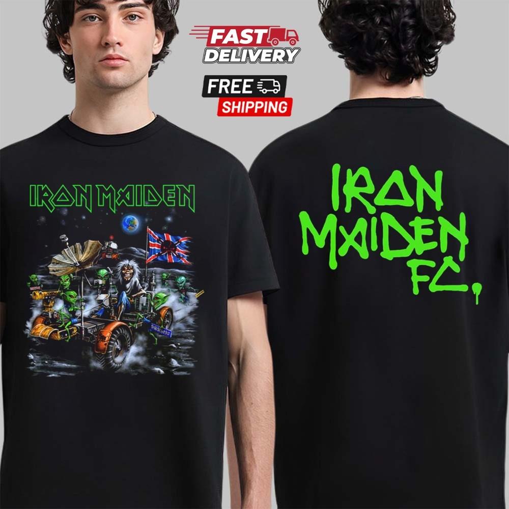 Iron Maiden FC Эксклюзивная двусторонняя унисекс футболка Eddie And The Aliens Унисекс футболка
