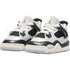 Jordan Детские кроссовки Air Jordan 4, нескользящие, износостойкие, средней высоты, для малышей, серо-черные, для младенцев и малышей FZ8584-070