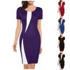 Модная женская эластичная тонкая юбка-карандаш с круглым вырезом, сексуальное повседневное вечернее платье