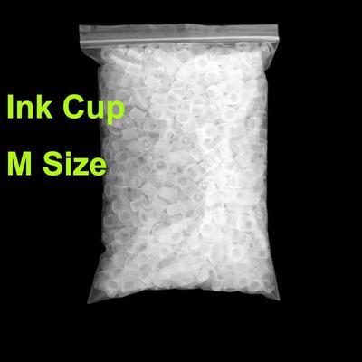 1000 шт., чашка с чернилами для татуировки без держателя и контейнер для пигмента для перманентного макияжа, одноразовые пластиковые колпачки, размер SML