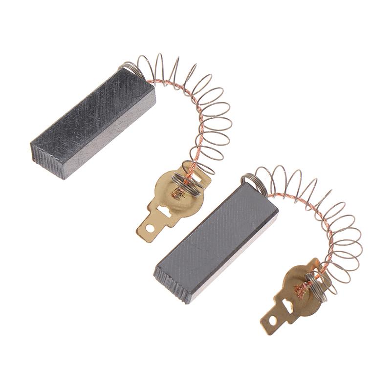 2Pcs Spring And Wires Electric Motor Carbon Brushes For Dust Collector Cleaner