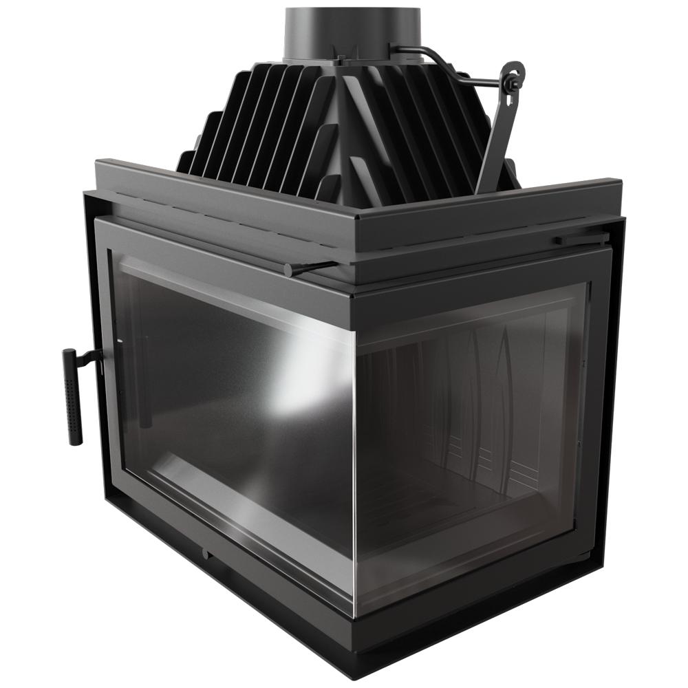 Right Cast Iron Fireplace KRATKI SIMPLE BS 15 kW Ø 200