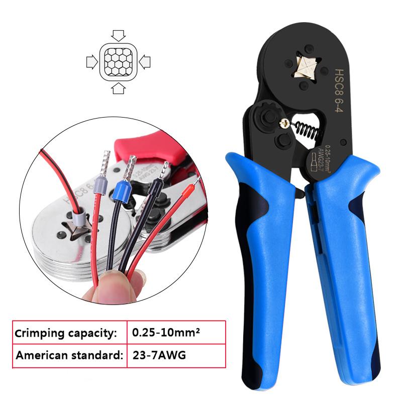 Набор инструментов для обжима наконечников, набор наконечников для проводов с 1200 шт. обжимных клещей, набор инструментов с саморегулирующимся храповым механизмом