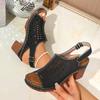 Fashion Women Wedges Sandals New Summer Luxury Sandals Anti-slip Platform Hollow Out Casual Sandals Open Toe High Heels Shoes for Women