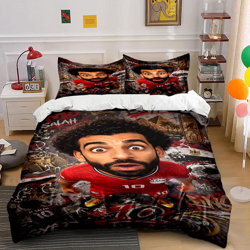 Soccer-themed player graphic design. Bedding sets Duvet cover sets Duvet covers Pillowcases(1*Duvet Cover 2*Pillowcases without duvet insert)