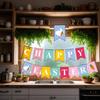 Happy Easter Banner Bunny Carrot Banner Holiday Garland Hanging Ornament For Home Holiday Party