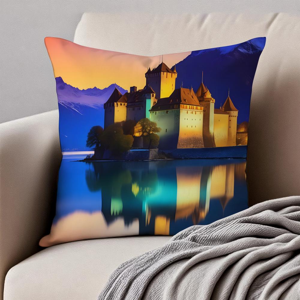 1 шт. Классический CChillon Швейцарская наволочка для подушки с наполнителем от пылевых клещей Невидимая молния Короткий плюш Подушка для дивана