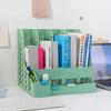 Thickened File Frame with Pen Holder Office Desktop File Organizer Shelves Four Columns File Rail