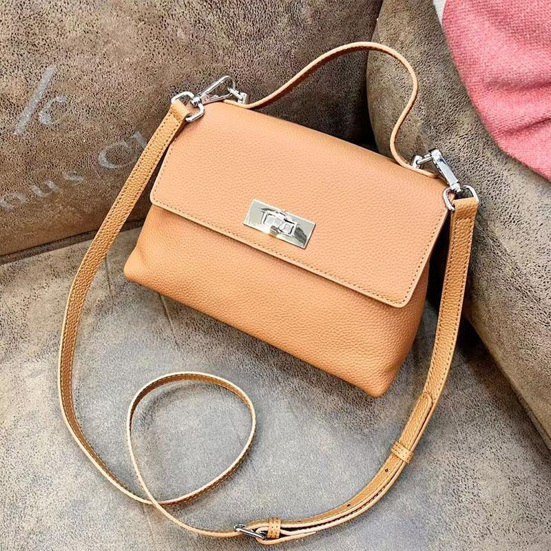 Женская сумка из натуральной кожи, легкая, роскошная, женская, маленькая, простая и стильная сумка на одно плечо Oblique Span