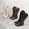 Long Tube Winter Ladies Boots White Retro High-heeled Thick Heel Women Long Boots High Tube