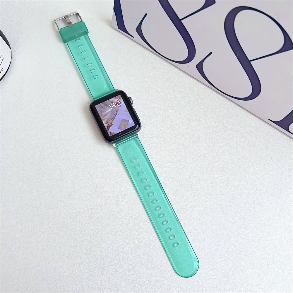 Прозрачный ремешок из желе для Apple Watch S10-силиконовый ремешок Glacier Sports для замены часов iWatch 10/9/8/7/6/5/4/3/2/1/Se/Ultra/Ultra2 49 мм 46 мм