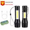 Rechargeable Mini Outdoor Flashlight: Super Bright, Telescopic Focus, Portable, Long-Range Lighting.