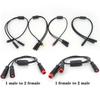 M8 Julet Waterproof 1 Male To 2 Female 2/3/4/5/6 Pin Ebike DC Splitter Sensor Connector Cable Electric Bicycle Butt Joint Plug