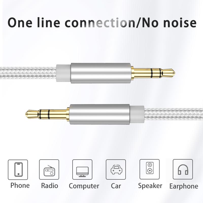 Кабель AUX, разъем 3,5 мм, аудиокабель, разъем 3,5 мм, акустический кабель для наушников Samsung Xiaomi Redmi JBL, автомобильный шнур AUX, кабель для наушников