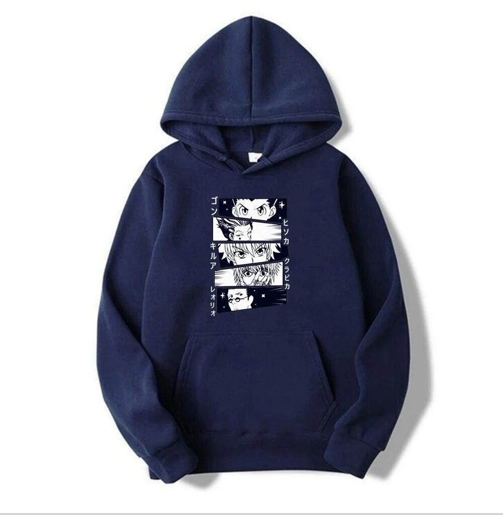 New Manga Hunter X Hunter Hoodies Kurapika Gon Killua Leorio Hisoka Print Unisex Women Hoodie Sweatshirts Pullovers Unisex Clothing