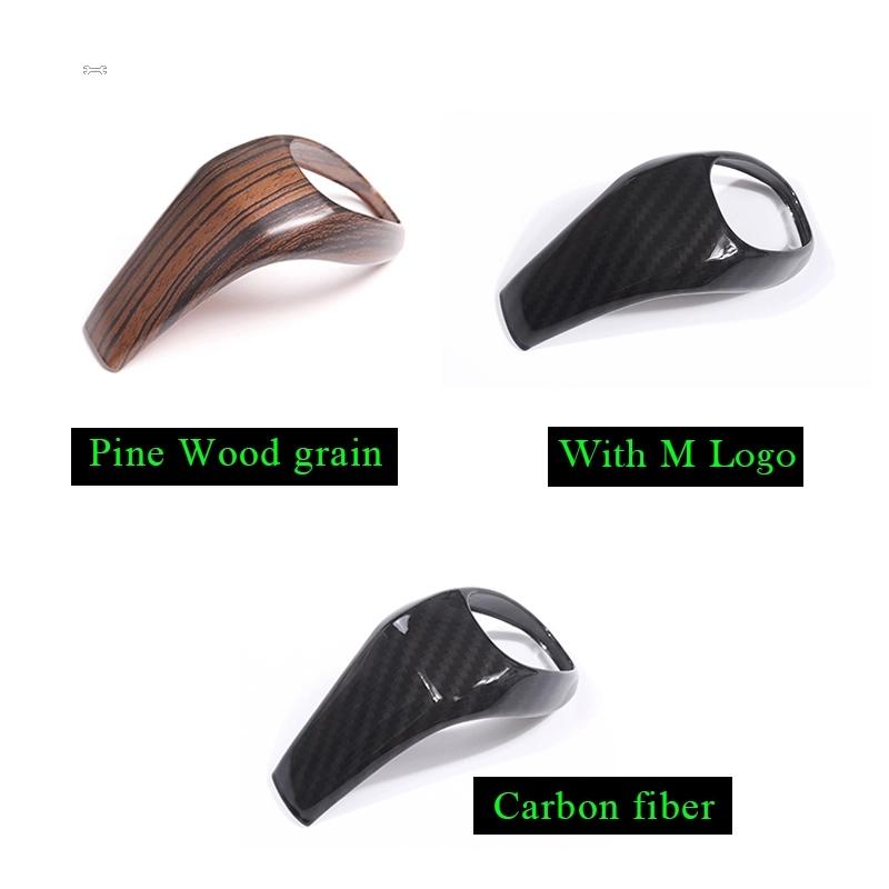 For BMW 1Series 2 Series X1 F46 F48 F52 2015- Carbon Fiber Color ABS Gear Shift Knob Head Cover Trim Car