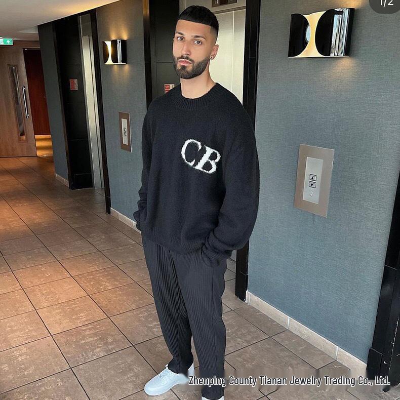 Новый вязаный свитер Cole Buxton в уличном стиле с буквенным слоганом, унисекс