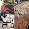 DIY Path Maker Paver Molds Stone Brick Concrete Mold Concrete Cement Walk Garden Path Paving Paver Reusable Patio Pavement Molds