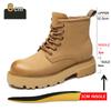 Fashion Autumn Winter Man Platform Elevator Boots Warm Height Increasing Boots Men Cow Leather Shoes 5/8CM High Heel Outdoor Casual Boot