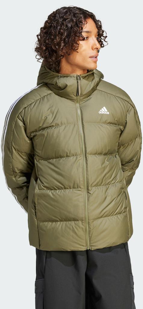 Куртка Adidas Man Essentials Midweight Hooded Down Jacket olive strata (IK3214)