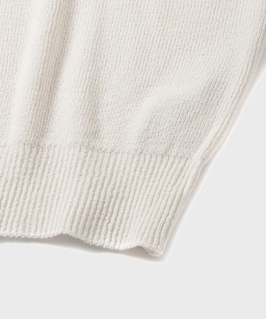 NONBLANK Raglan Half Sleeve Collar Knit_Ivory