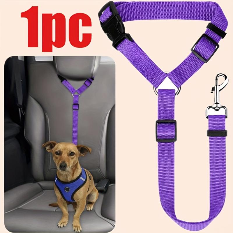 1pc Adjustable Dog Car Seat Belt Safety Harness with Cloud Pattern-Durable Pet Restraint Strap for Travel,Hand Wash Only