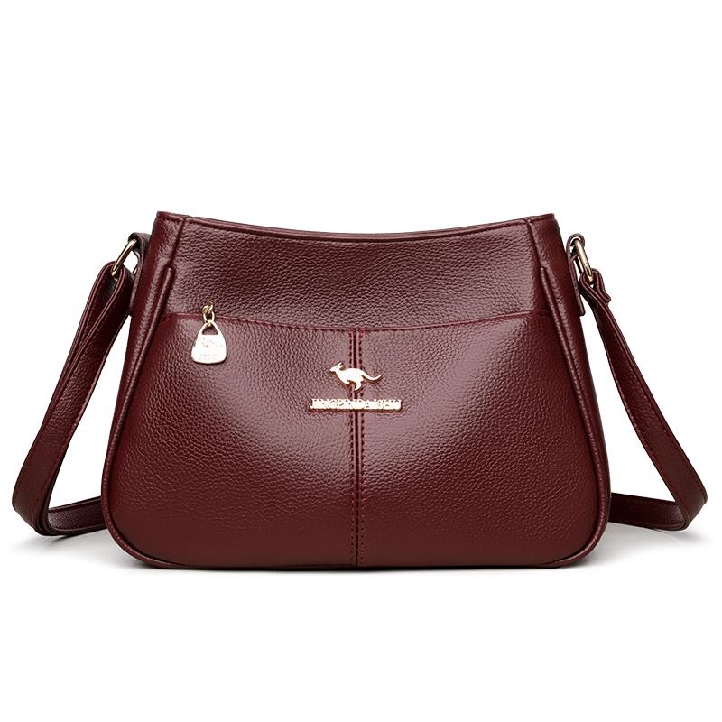 Женская сумка из мягкой кожи, сумка через плечо, большая вместимость, сумка через плечо