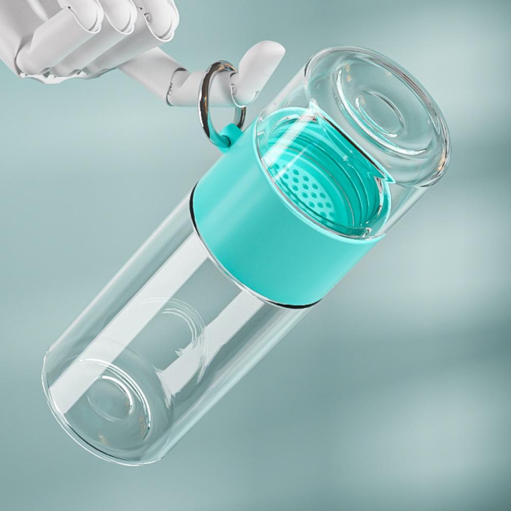 400ML Tea Water Cup with Tea Filter Infuser Tumbler Lightweight Tea Water Bottle  Hiking Camping