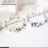 RUI RUI YU Ethnic Style Flower Simulation Agate Crystal Beaded Bracelet for Women Girls Jewelry
